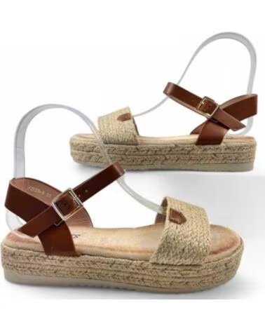 TIMBOS SANDALO ESPARTO PIATTO DONNA BEIGE 131537
