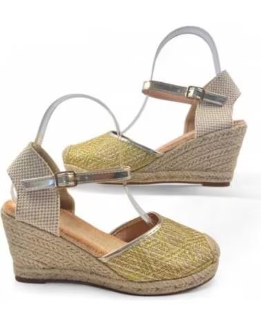 SANDALIA CUNA ESPARTO MUJER ORO 131598 TIMBOS