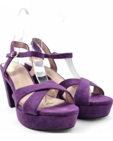 TIMBOS SANDALO TACCO PIATTAFORMA ELEGANTE DONNA VIOLA 131423 MORADO