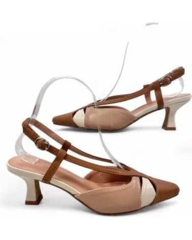 TIMBOS SALTO DESTALONADO VESTIDO MULHER BEGE 131389 BEIGE