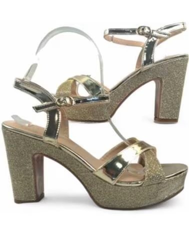 TIMBOS SANDALIA TACÓN FIESTA PLATAFORMA MUJER 131630 ORO