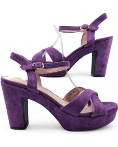 TIMBOS SANDALO TACCO PIATTAFORMA ELEGANTE DONNA VIOLA 131423 MORADO
