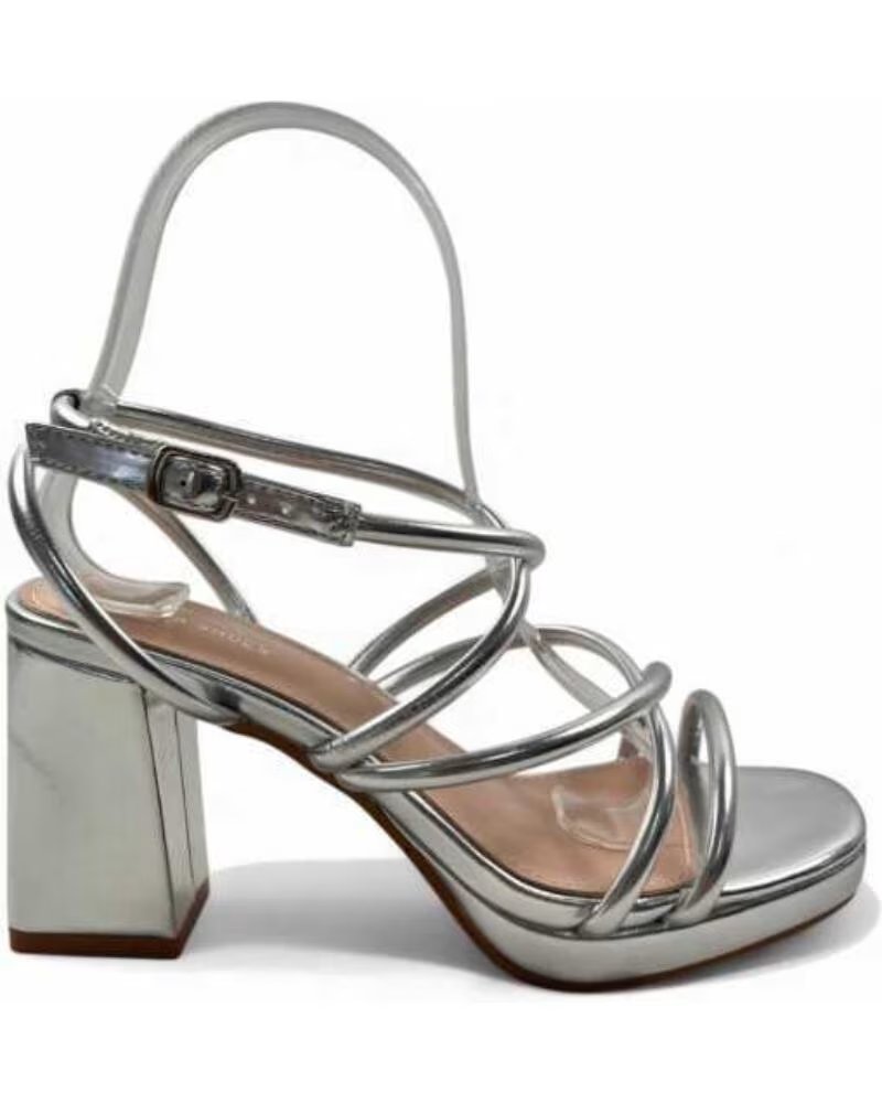 TIMBOS SANDALI CON TACCO DA FESTA E PIATTAFORMA DONNA 131695 ARGENTO PLATA