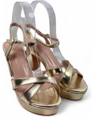 TIMBOS SANDÁLIAS DE SALTO PARA FESTA 131628 DOURADO ORO