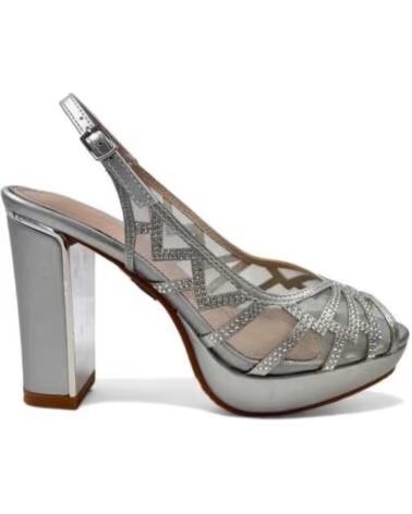 TIMBOS SANDALO TACCO FESTA DONNA ARGENTO 131817 PLATA