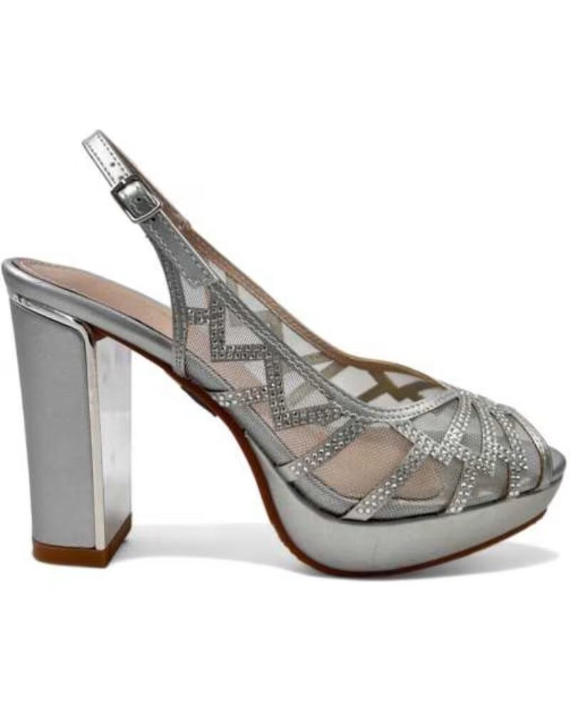 TIMBOS SANDALO TACCO FESTA DONNA ARGENTO 131817 PLATA