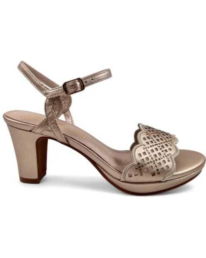 TIMBOS SANDALE TALON FETE FEMME TAUPE 131826