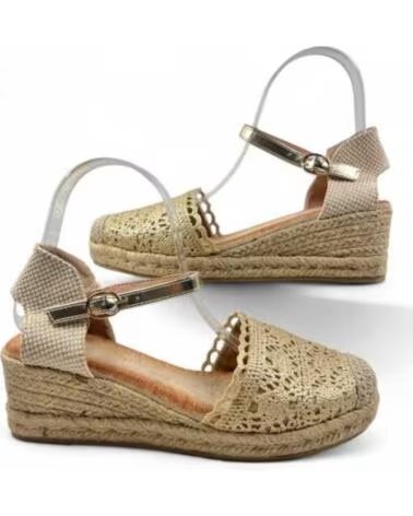 TIMBOS SANDALO ZEPPA ESPARTO DONNA ORO 131523