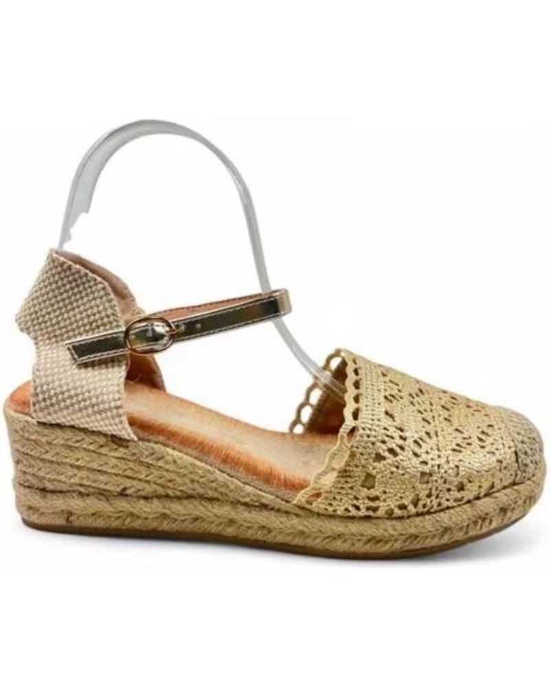 TIMBOS SANDALO ZEPPA ESPARTO DONNA ORO 131523