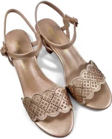 TIMBOS SANDALE TALON FETE FEMME TAUPE 131826