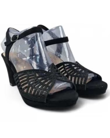 TIMBOS SANDALO TACCO PIATTAFORMA FESTA DONNA 131825 NEGRO