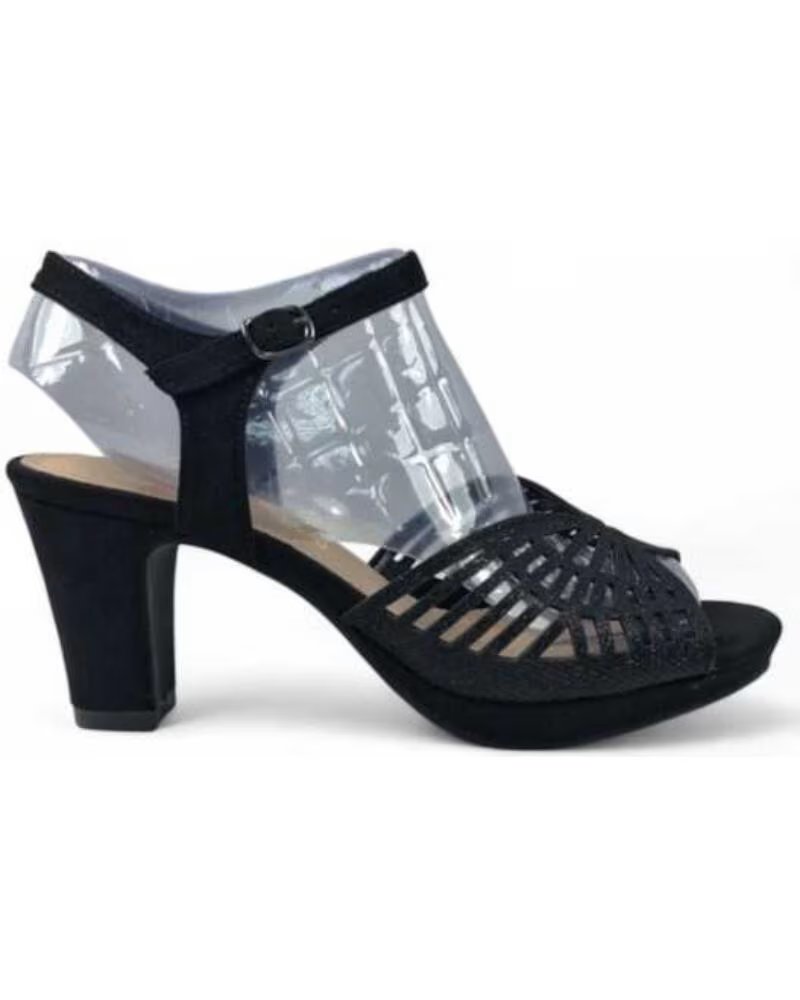 TIMBOS SANDALO TACCO PIATTAFORMA FESTA DONNA 131825 NEGRO
