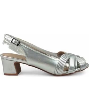 TIMBOS SALTO SLINGBACK FESTA MULHER PRATA 131833 TAUPE