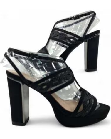 TIMBOS SANDALIA TACON PLATAFORMA FIESTA MUJER 131814 NEGRO