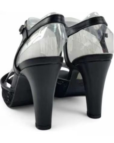 TIMBOS HIGH HEEL PLATEAU SANDALETTEN MIT SPITZE 131818 NEGRO