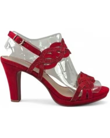 TIMBOS SANDALIA TACÓN PLATAFORMA FIESTA MUJER ROJO 131820