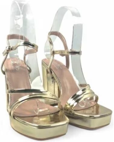 TIMBOS SANDALIA TACÓN PLATAFORMA FIESTA 131837 ORO
