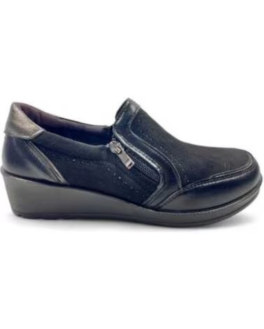 TIMBOS SAPATILHAS COM CUNHA INTERNA DE MULHER PRETO 132063 NEGRO