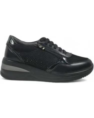 SAPATILHAS DESPORTIVAS COM CUNHA INTERIOR E FECHO ECLAIR TIMBOS 132061 NEGRO