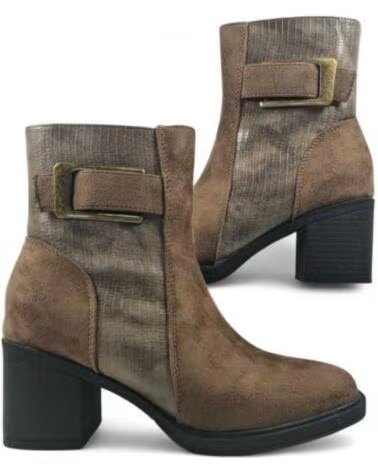 TIMBOS BOTINS SALTO MULHER BEGE 132074 BEIGE