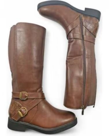 TIMBOS BOTTES PLATES FEMME 132108 CUERO