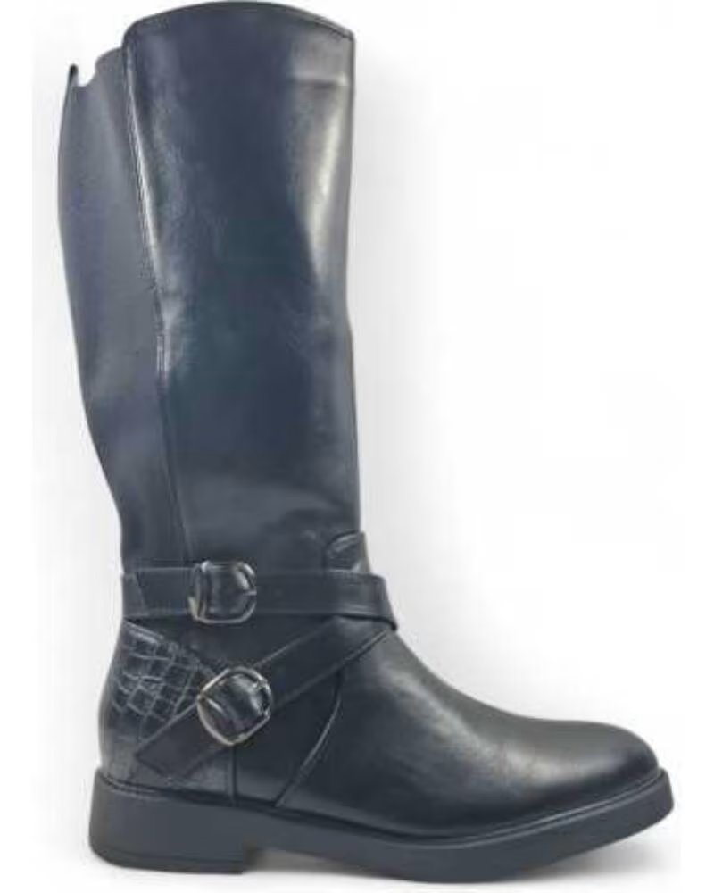 TIMBOS BOTA PLANA DE MUJER 132107 NEGRO