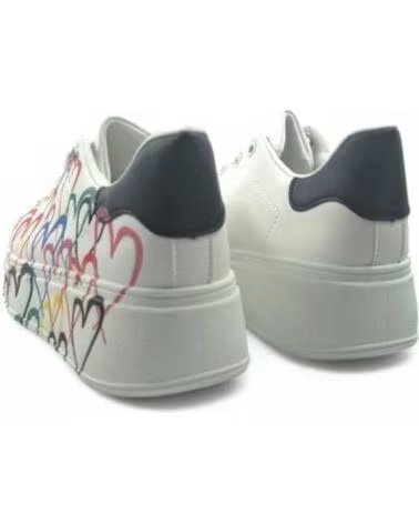 TIMBOS BASKET FEMME BLANC 132115 - NOIR BLANCO NEGRO
