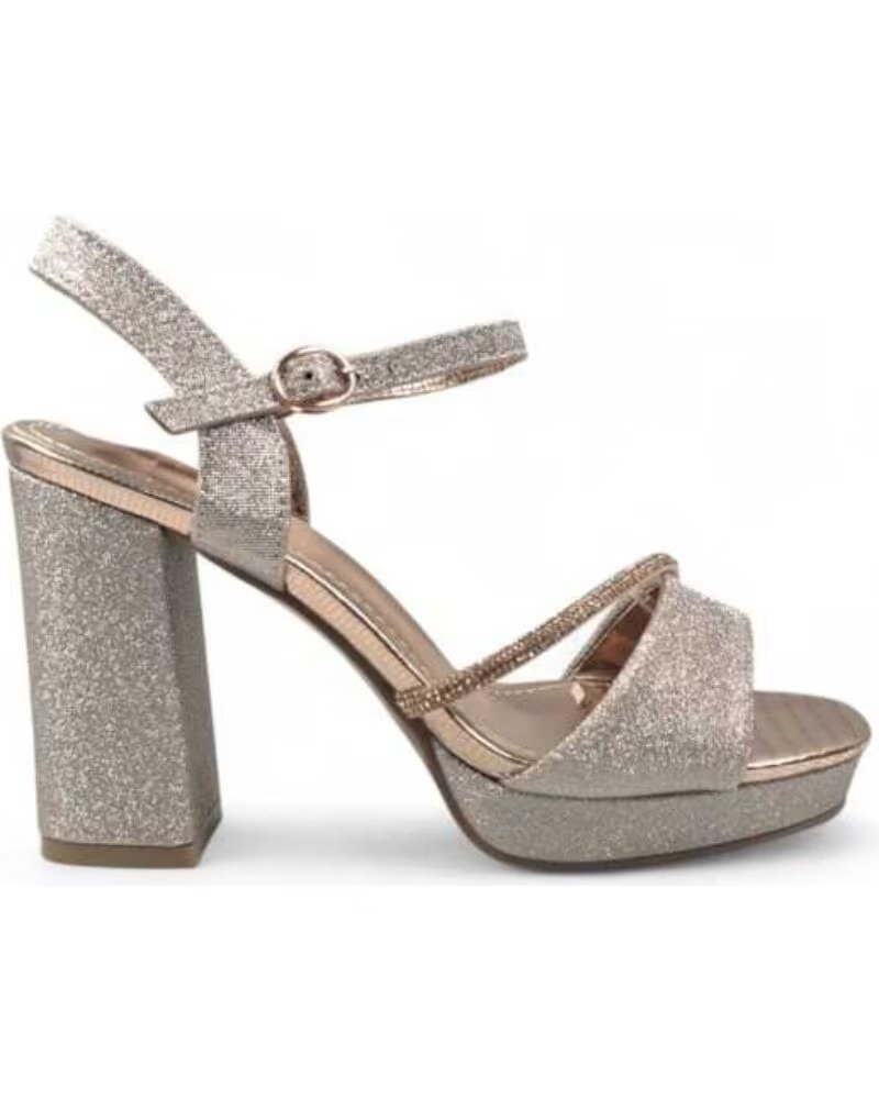TIMBOS SANDALIA TACÓN PLATAFORMA FIESTA MUJER CHAMPAGNE 132127