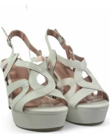 TIMBOS SANDALE TALON PLATEFORME MARIÉE 132130 BLANC BLANCO