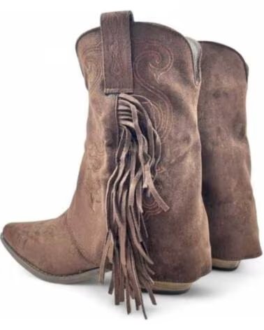 TIMBOS DAMEN COWBOY STIEFELETTE BRAUN 132220 CAFE