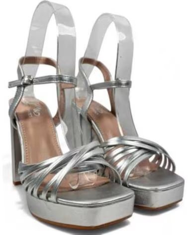 TIMBOS SANDALO TACCO PIATTAFORMA FESTA DONNA 132331 PLATA