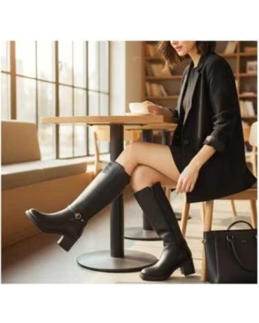 TIMBOS BOTAS ALTAS DE SALTO 132324 NEGRO