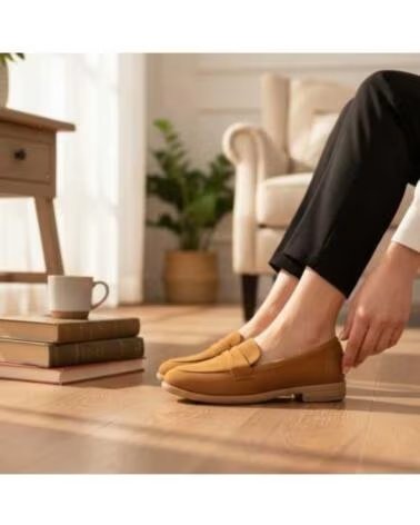 TIMBOS MOCASSINS PLANOS DE MULHER 132439 CAMEL