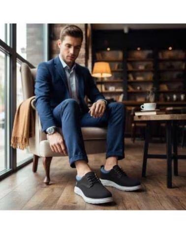 TIMBOS SAPATO CASUAL MASCULINO PRETO 132454 NEGRO