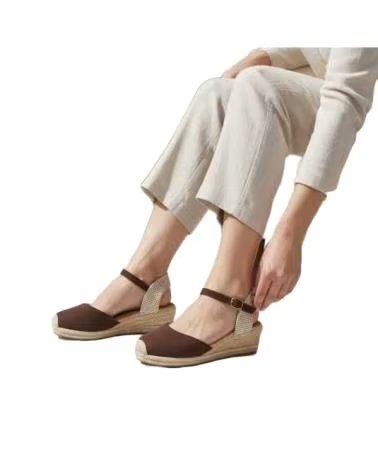 TIMBOS SANDALIA CUNA ESPARTO MUJER MARRON 132962
