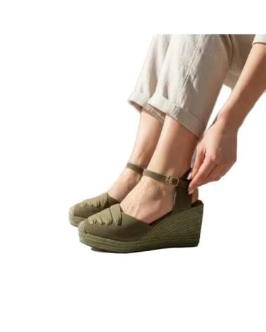 TIMBOS SANDALIA CUNA ESPARTO MUJER 132553 VERDE