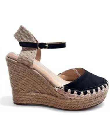TIMBOS SANDÁLIA ANABELA ESPADRILLE MULHER PRETO 132551 NEGRO