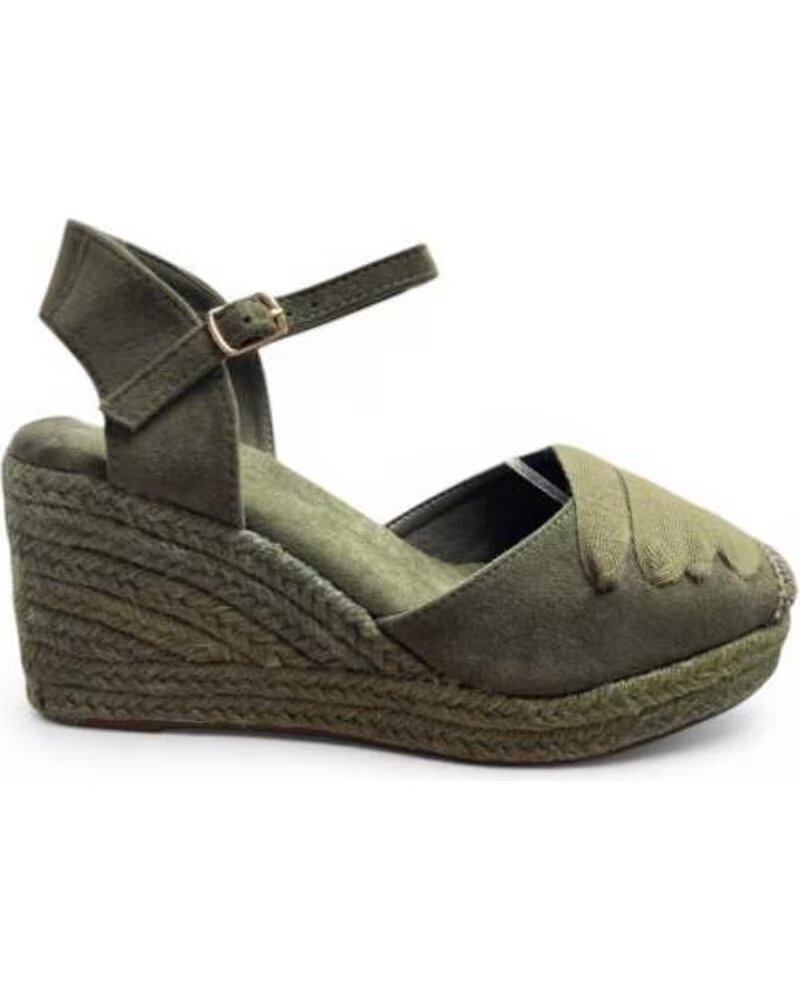 TIMBOS SANDALIA CUNA ESPARTO MUJER 132553 VERDE
