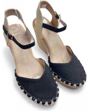 TIMBOS SANDÁLIA ANABELA ESPADRILLE MULHER PRETO 132551 NEGRO