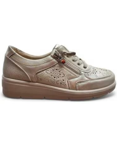 TIMBOS SAPATILHAS DESPORTIVAS COM CUNHA INTERIOR PARA MULHER PLATINA 132540 PLATINO