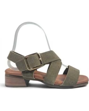 TIMBOS SANDALE TALON BOIS VERT 132698 VERDE