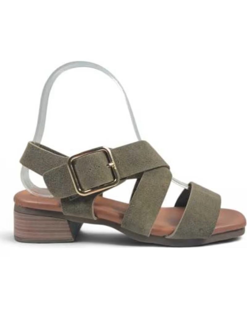 TIMBOS SANDALE TALON BOIS VERT 132698 VERDE
