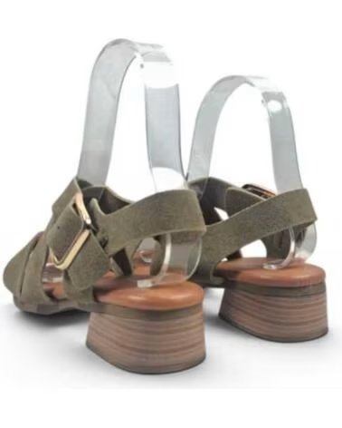 TIMBOS SANDALE TALON BOIS VERT 132698 VERDE