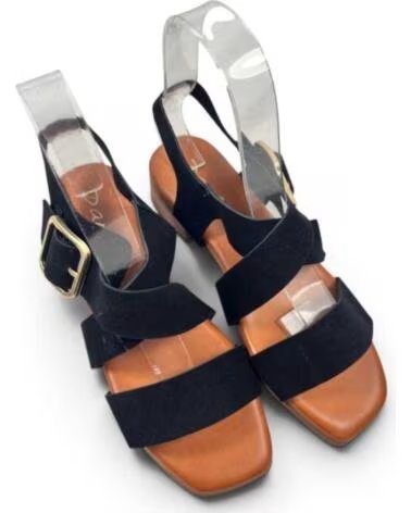 TIMBOS SANDALIAS DE TACÓN NEGRO 132696