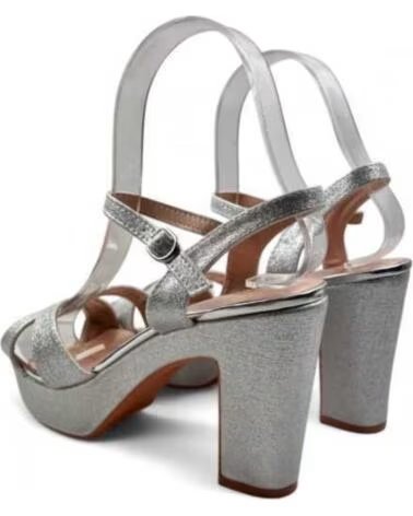 TIMBOS SANDALIAS DE TACÓN CON PLATAFORMA Y FIESTA PARA MUJER 132716 PLATA
