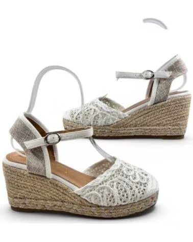 TIMBOS SANDÁLIA ANABELA ESPADRILLE FEMININA 132655 BRANCO BLANCO