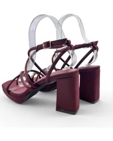 TIMBOS SANDALIA VESTIR TACON ANCHO VINO 132751