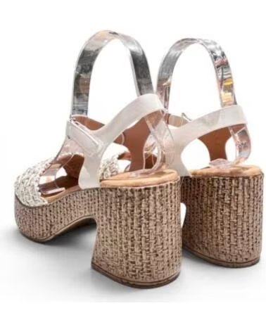TIMBOS SANDALIA DE TACON MADERA BLANCO 132650