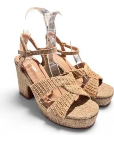 TIMBOS SANDÁLIAS DE SALTO PARA MULHER 132646 BEGE BEIGE
