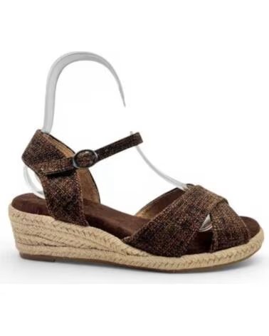 TIMBOS DAMEN ESPADRILLES KEILSANDALE BRAUN 132710 MARRON